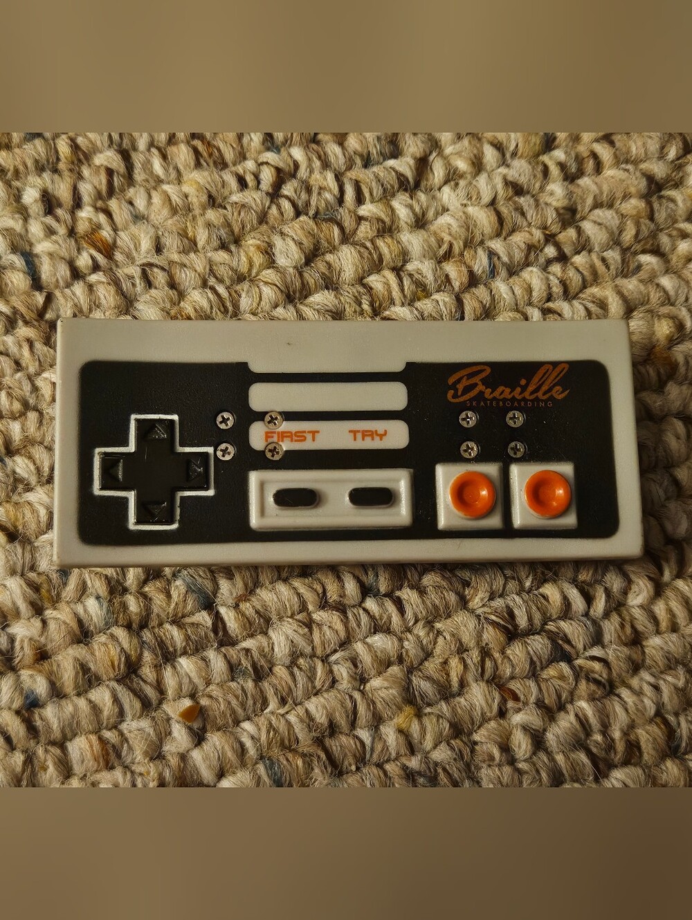 Braille Skateboarding Nintendo NES Controller Skateboard Fingerboard